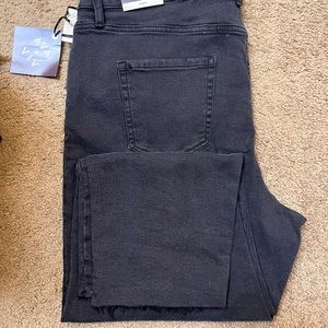 Ava & Viv High-rise slim straight cropped jeans